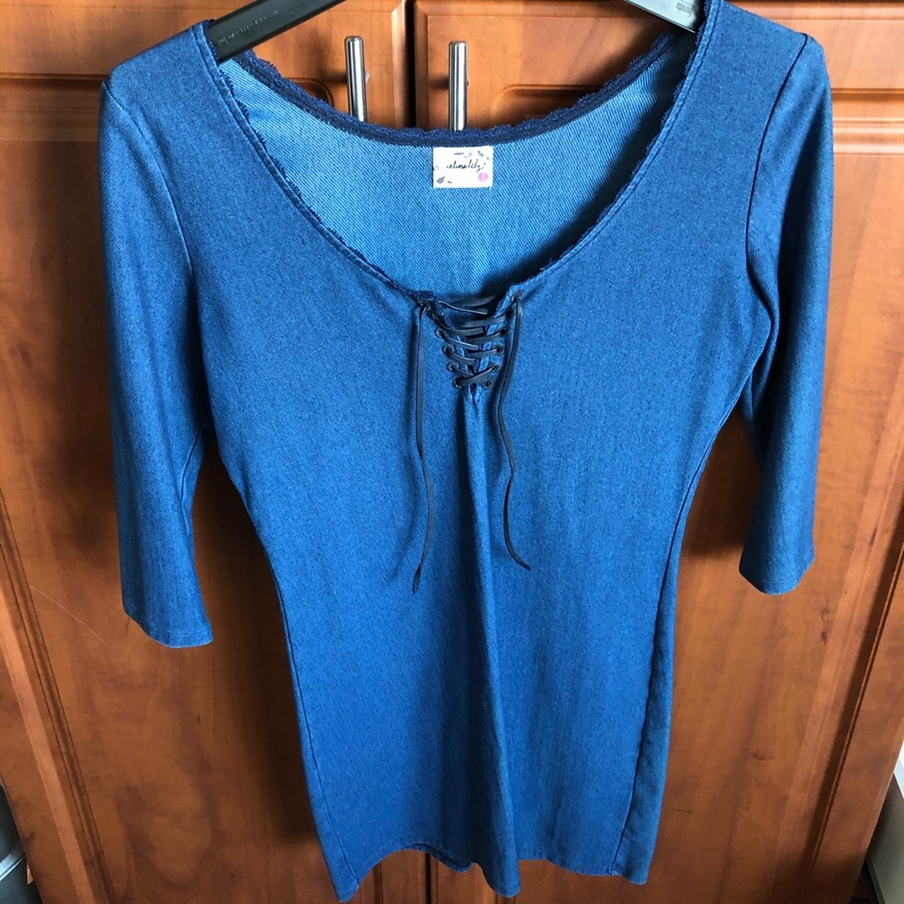 Free People Denim Bodycon Dress